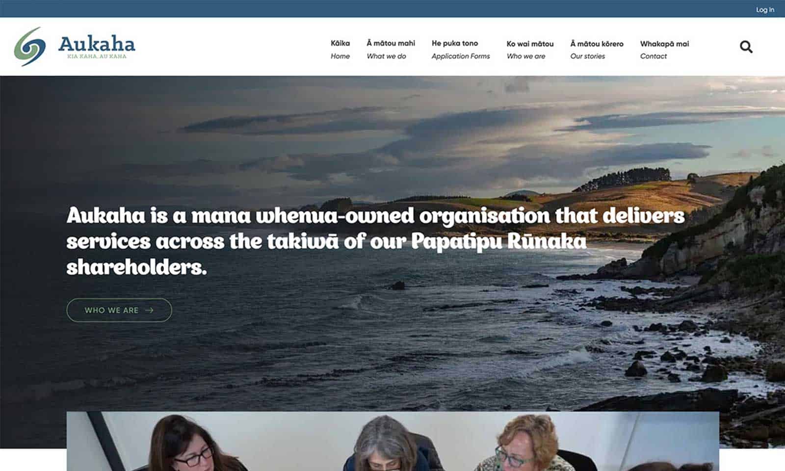 Aukaha website after the redesign